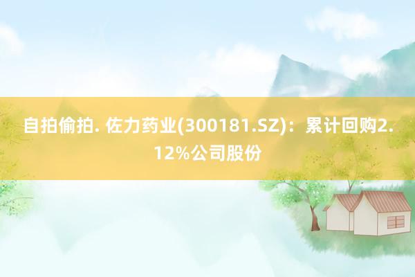 自拍偷拍. 佐力药业(300181.SZ)：累计回购2.12%公司股份