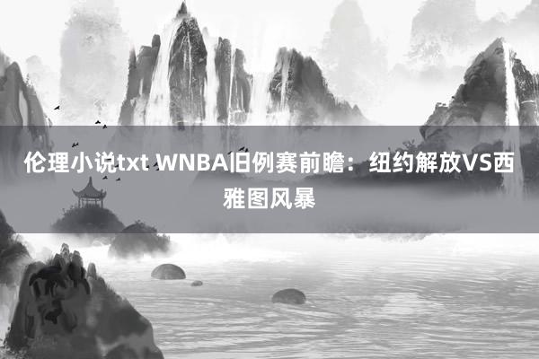 伦理小说txt WNBA旧例赛前瞻：纽约解放VS西雅图风暴