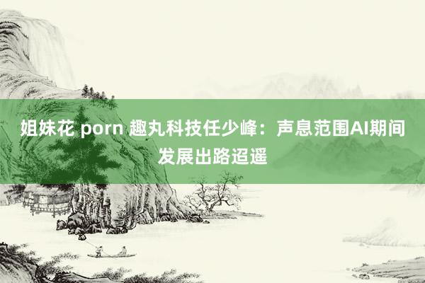 姐妹花 porn 趣丸科技任少峰：声息范围AI期间发展出路迢遥