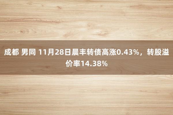 成都 男同 11月28日晨丰转债高涨0.43%，转股溢价率14.38%