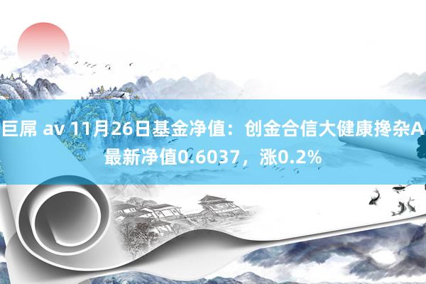 巨屌 av 11月26日基金净值：创金合信大健康搀杂A最新净值0.6037，涨0.2%