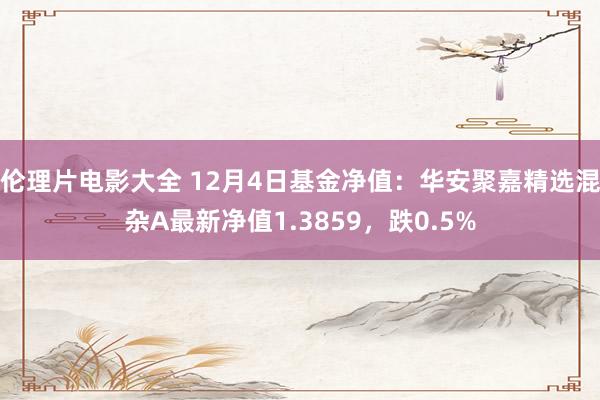 伦理片电影大全 12月4日基金净值：华安聚嘉精选混杂A最新净值1.3859，跌0.5%