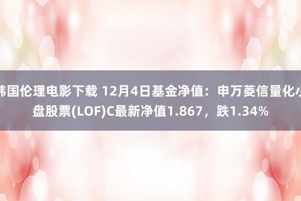 韩国伦理电影下载 12月4日基金净值：申万菱信量化小盘股票(LOF)C最新净值1.867，跌1.34%