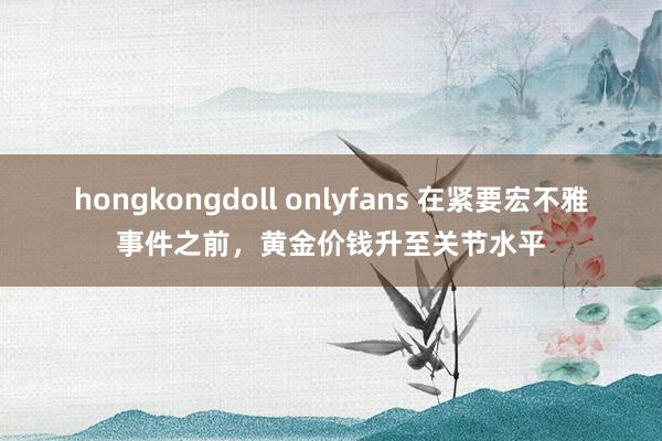 hongkongdoll onlyfans 在紧要宏不雅事件之前，黄金价钱升至关节水平