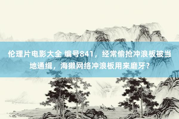 伦理片电影大全 编号841，经常偷抢冲浪板被当地通缉，海獭网络冲浪板用来磨牙？