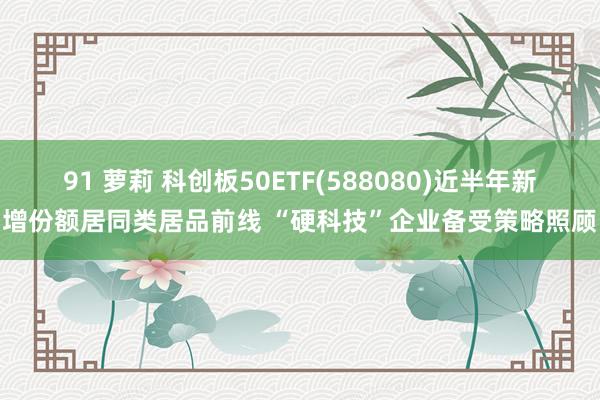 91 萝莉 科创板50ETF(588080)近半年新增份额居同类居品前线 “硬科技”企业备受策略照顾