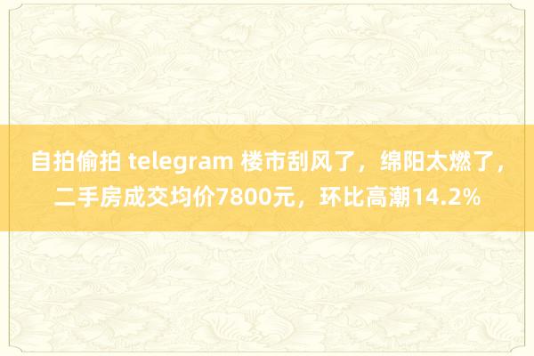 自拍偷拍 telegram 楼市刮风了，绵阳太燃了，二手房成交均价7800元，环比高潮14.2%