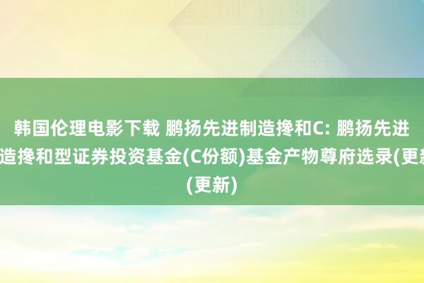 韩国伦理电影下载 鹏扬先进制造搀和C: 鹏扬先进制造搀和型证券投资基金(C份额)基金产物尊府选录(更新)