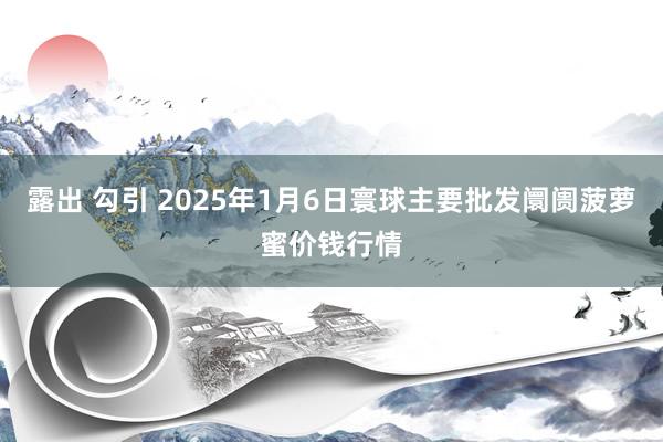 露出 勾引 2025年1月6日寰球主要批发阛阓菠萝蜜价钱行情