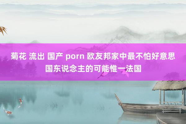 菊花 流出 国产 porn 欧友邦家中最不怕好意思国东说念主的可能惟一法国