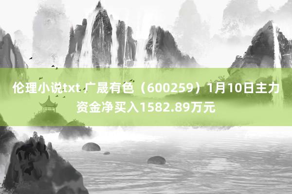 伦理小说txt 广晟有色（600259）1月10日主力资金净买入1582.89万元